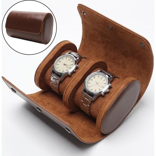 Portable Watch Box Organizer PU Watch Roll Case Chic Display Storage Box Slid in Out Watch Organizer Holder Jewelry Boxes Gift