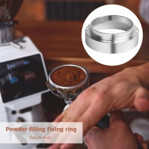 Practical Coffee Powder Tool Aluminum Anti-drop Dosing Funnel Ring for Replacement Coffee Tamper Brewing Bowl Rings