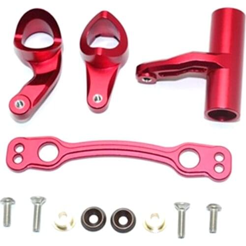 Aluminum Alloy Steering Assembly for Arrma 1/8 Kraton/Senton/Typhon/Talion 6S,Red
