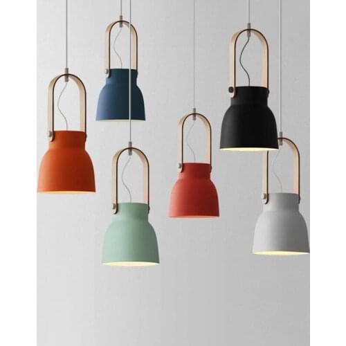 Nordic LED Pendant Lights Simple Macaron Creative Loft Pendant Lamp Bedroom Living Room Restaurant Lighting Decor Hanging Lamp