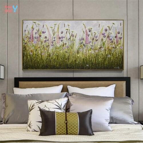 Nordic Living Room Background Wall Decoration Flowers Wall Art Canvas Painting Green Plant Posters And Prints Home Decoration