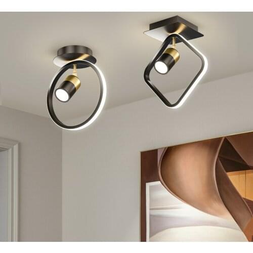 Modern LED ceiling lights for living room Hallway Balcony Corridor Bedroom Aluminum LED ceiling lamp Black indoor lighting