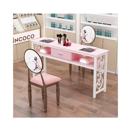 Nail table and Chair Set Nail table single person small special treatment economic chair and stool combination