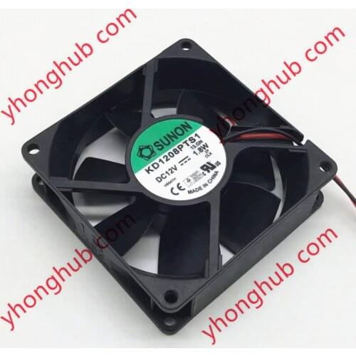 SUNON KD1208PTS1 13.GN DC 12V 1.8W 2-wire 80x80x25mm Server Cooling Fan