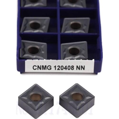 10pcs CNMG120404 NN LT10 CNMG120408 NN LT10 Carbide Insert CNC metal Lathe Tool External Turning Tool, For Steel,Stainless Steel