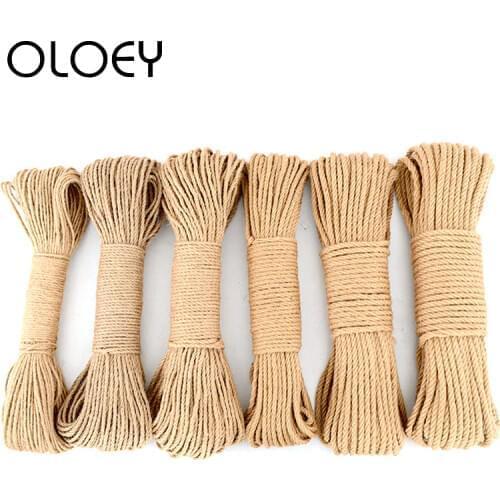 2M 5M 10M 20M Durable Sisal Rope Cats Climbing Frame Making Desk Legs for Cat Scratching Toys Binding Rope Exercise Claw Supplie