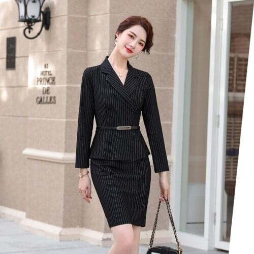 High Quality Fabric Fall Winter Elegant Dresses Slim Hips Long Sleeve for Women OL Styes Dress Beauty Salon Vestidos with Belt