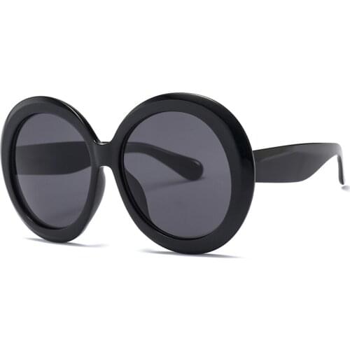 Veshion Oversized Sunglasses Women Round Shape 2020 Circle Green Sun Glasses for Women Large Uv400 Black