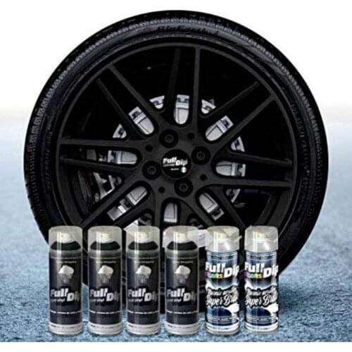PACK 6 SPRAYS FULL DIP Black EXTRA shine FULLDIP liquid vinyl