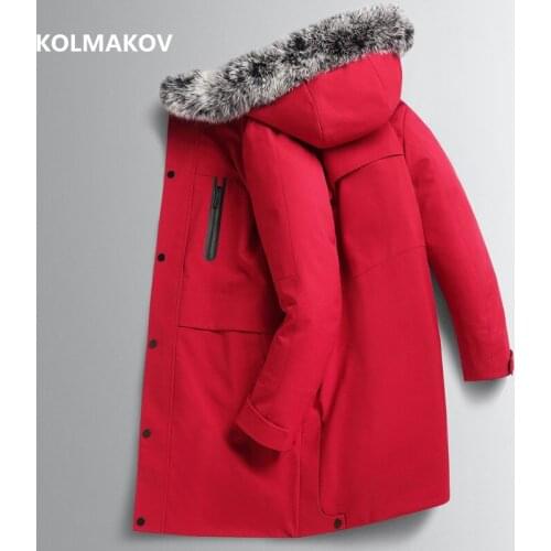 2020 Winter Long style 90% white duck down jackets men ,Mens Hooded Coats high quality White Duck Down Jacket men size M-3XL