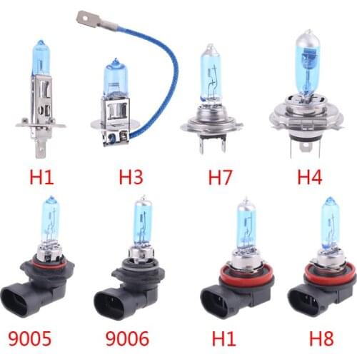 1PC Halogen Bulb H1/H3/H4/H7/H8/H11/9005/9006 12V 55W 5000K Quartz Glass Car Headlight Lamp