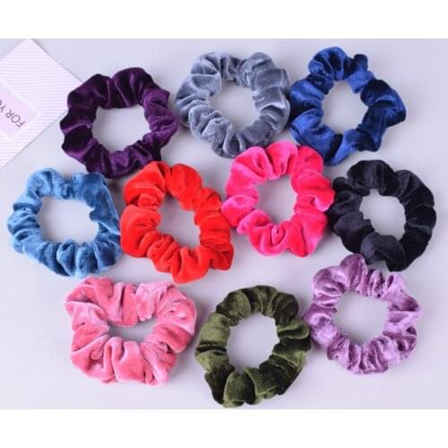 10pcs Velvet Hair Scrunchies Women Girls Ponytail Holders Hair Elastic Bands Hair Ties Ropes DIY Headwear Hair Accessories