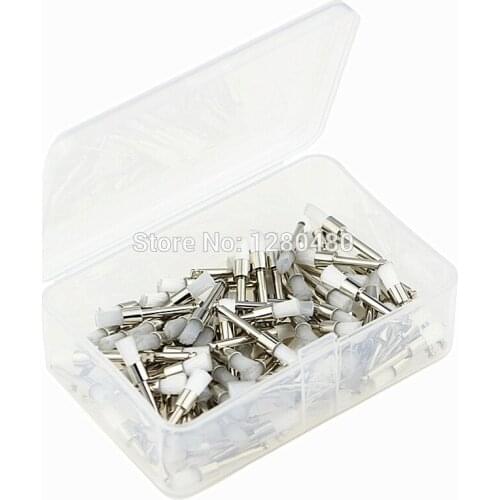 100 Pcs Dental Lab Materials Nylon Latch Small Flat Polishing Polisher Brushes Prophy Cup Dentist Products