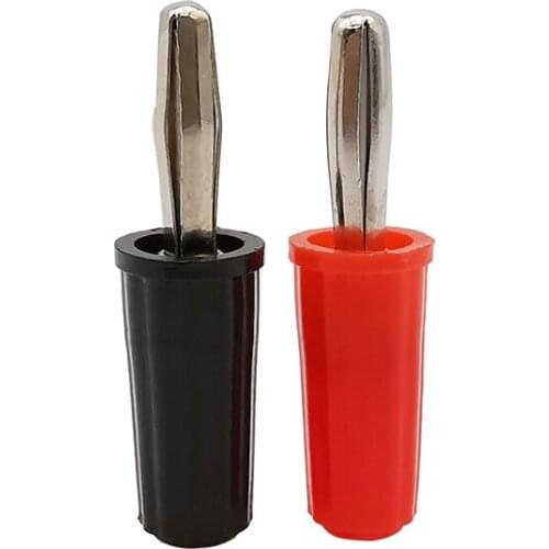 5/2/1Pcs Audio Speaker 4MM Male Banana Plug CONNECTOR 4mm Plastic Housing Male Banana Plug Black Red Stereo Banana Plug Adapter