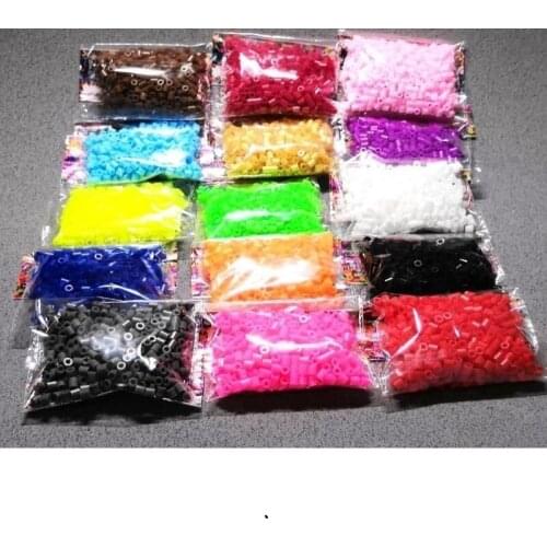 7500pcs Perler beads 5mm complement Hama Beads 5mm 3D Puzzles Toy Kids Creative Handmade Puzzle Craft Beads Toys 15 colors