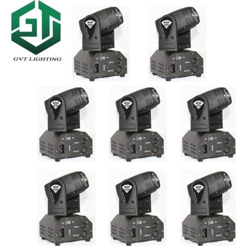 8pcs/lot led indoor dj light LED Mini Moving Head Light 10W beam moving head lamp christmas decorations for home party lights