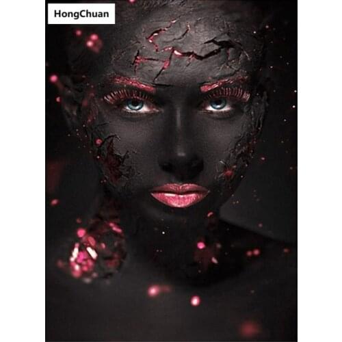 African beauty mural 5D DIY round/square diamond painting embroidery mosaic cross stitch home decoration New Year gifts