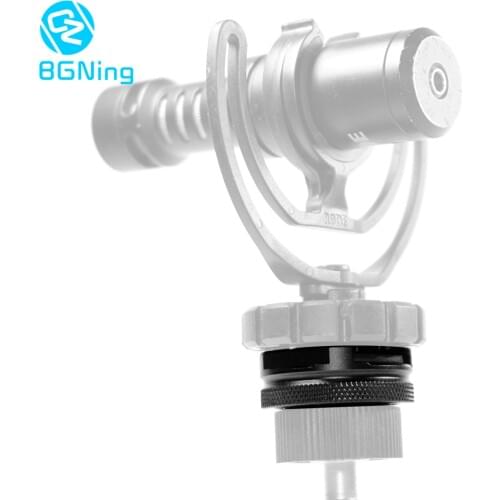 BGNing CNC SLR Camera Photography Accessory Hot Shoe 1/4" Inch Adapter Cold Shoe to Flashlight Mount Mini Gimbal Bracket Support