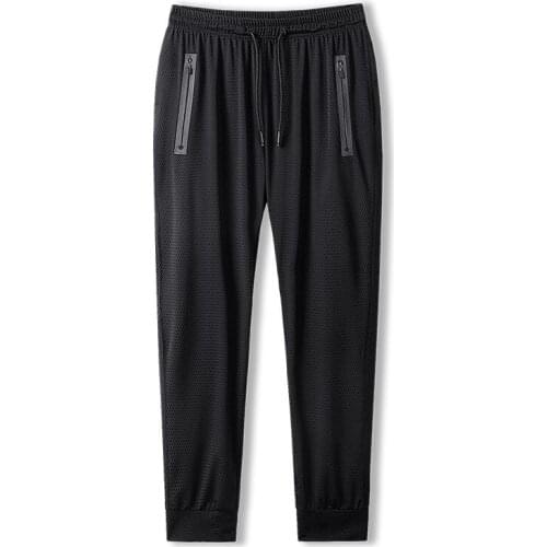 Mens casual pants Elastic joggers men Trousers summer Breathable oversized Sweatpants largo Thin sport Tracksuit training pant