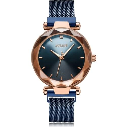 Gradient Magnetic Buckle Julius Lady Womens Watch Japan Fashion Hours Stainless Steel Bracelet Clock Girls Birthday Gift Box