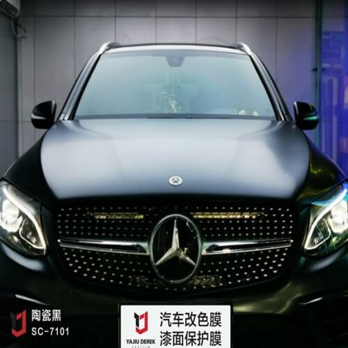 YJ-Derek Ceramics Black car body wrapping vinyl film with air bubble free