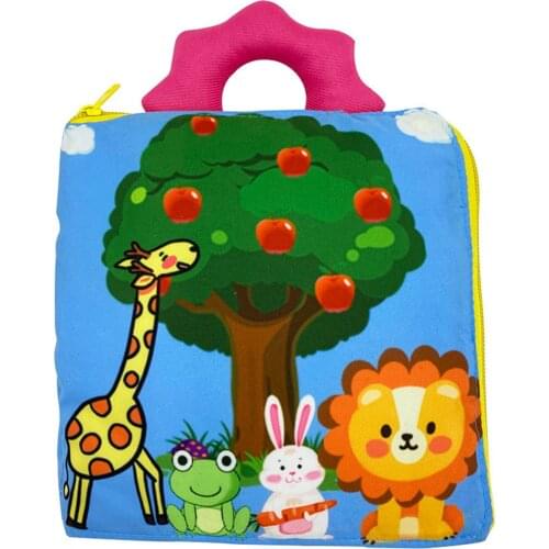 Baby Cloth Book Soft Washable 3D Parent-Children Interactive My First Book Cartoon Animal Kids Early Learning Educational Toys