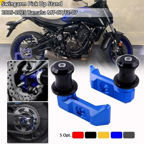 For Yamaha FZ07 MT07 Rear Wheel Axle Chain Adjuster Swingarm Spools Sliders Stand FZ MT 07 MT-07 FZ-07 2014-2021 Motorcycle Part