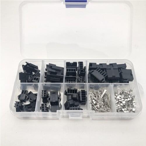 200pcs 2.5mm 2 3 4 5 Pin Male Female Plug Housing Pin Header Crimp Terminals Connector Kit Perfectly Compatible with JST SM2.54
