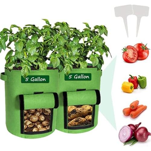 Plant Grow Bags home garden Potato Carrots pot greenhouse Vegetable Growing Bags Moisturizing Vertical Garden Bag tools
