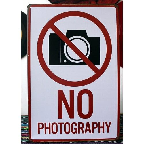 50pcs/lot Metal Sign shabby chic No photography iron painting Vintage metal signs Wall Art decor N-307 Mix Items 20*30CM