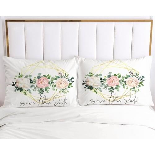 3D HD 1pc Pillow cover 50x75 50x70 50x80 Pillow case Bedding Pillowcase Pillowcover decorative for home nordic rose