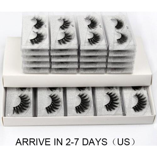 Mink Lashes Wholesale Items Eyelashes Bulk Lots 1000/500/100 Pairs Soft Fluffy Messy Natural Mink Lashes Makeup Mink Eyelashes