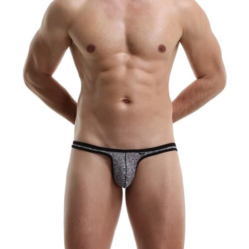 Sexy Men Underwear Briefs Shorts Thin Panties Low Rise U Convex Pouch Penis Cueca Calzoncillo Homme Plus Size M-3XL