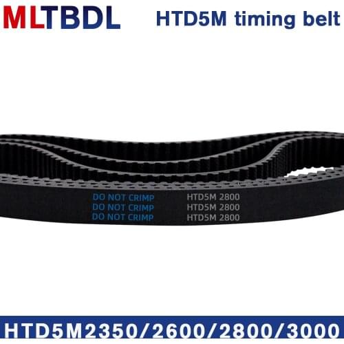 HTD 5M Timing belt C=2350/2600/2800/3000 width 10/15/20/25mm Teeth 470 520 560 600 HTD5M synchronous Belt 1750-5M 1790-5M 1800