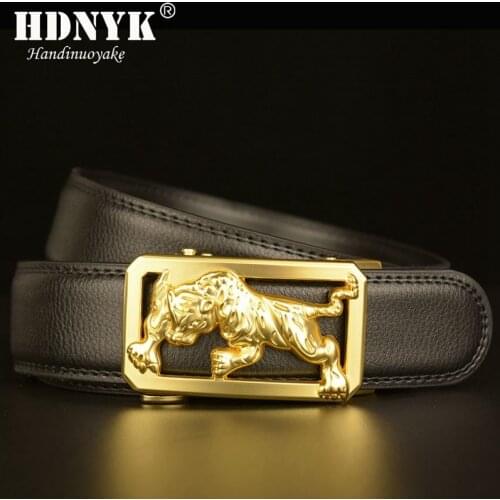 High Quality Genuine Leather Belt New Fashion Leisure Belts for Men Cool Designer Male Waist band Strap Tigger Automatic Buckle