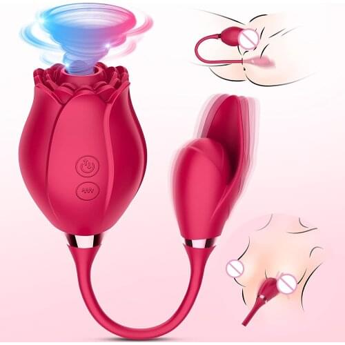 10 Modes Rose Clitoral Sucking Vibrator with Vibrating Egg Vaginal Anal Stimulator Breast Nipple Massager oral sex toy for women