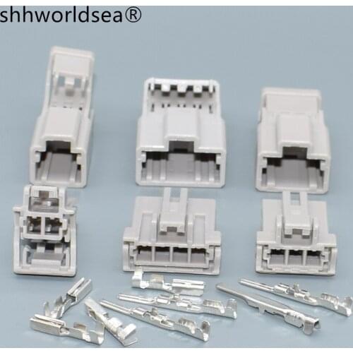 Shhworldsea 2 ,3,4Pin 6098-0240 6098-0239 Male Female Car Auto Connector for Nissan Honda Trunk Lock Plug