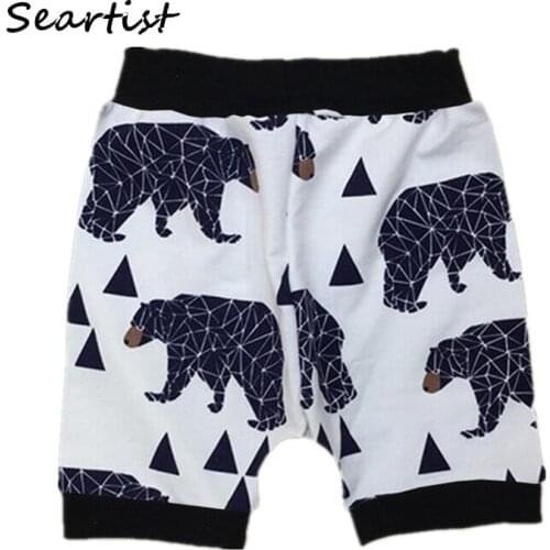Seartist Shorts Baby Girl Boy Clothes Summer Red Plaid Cartoon Animal Bear Car Short Pants Kids Joggers Baby Bebes 2021 New 48
