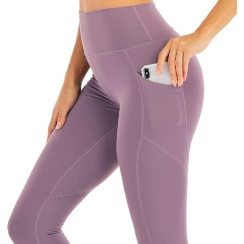 Yoga Jogging Pants For Gym Leggins Sport Women Fitness Stitching Pocket High Waist Trousers