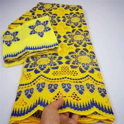 SJ Lace 2021 High Quality African Swiss Voile Lace Fabric With Stones Soft Embroidery Voile Lace Materials In Switzerland y2-41