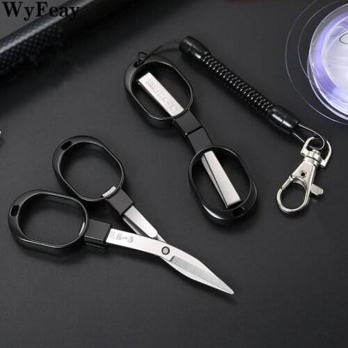 Stainless Steel Folding Scissors for Fishing Keychain Fold Scissor Cutter Camping Embroidery Tailor Cutting Needlework Shears