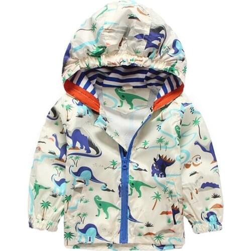Boys girl hoodies sweatshirts Jackets Cartoon Print Jurassic World dinosaur Monster Animal baby toddler tops kids zipper Clothes