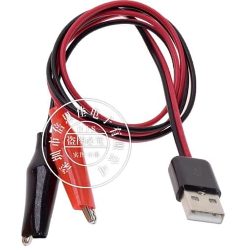 USB Alligator clips Crocodile wire Male/female to USB tester Detector DC Voltage meter ammeter capacity power meter monitor, etc