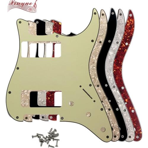 Pleroo Guitar Parts For US 11 Mounting Screw Hole Standard ST 2-P90 Stratocaster HH Humbucker Guitar pickguard