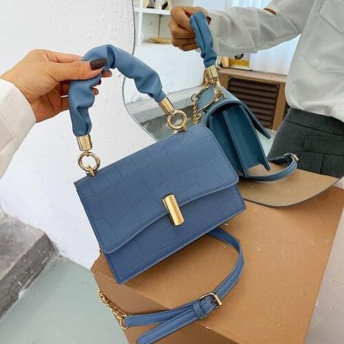 Stone Pattern Simple Mini PU Leather Crossbody Bags For Women 2020 Summer Solid Color Shoulder Handbags and Purses Tote Bag