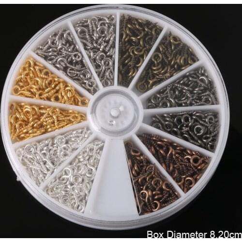 High Quality 1Box (600pcs/lot 4*9mm) Iron Screw Eye Pin Needles Bail Peg For Half-drilled Beads Jewelry Findings for DIY Vintage