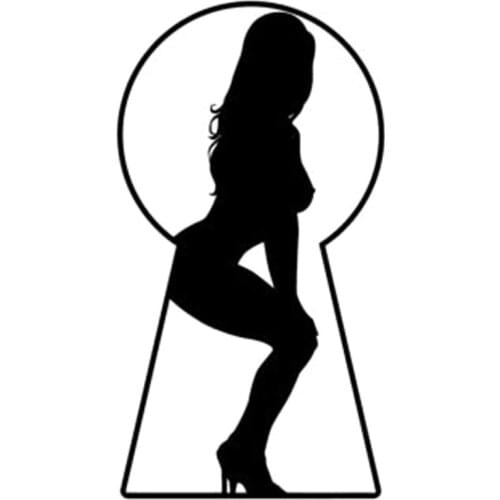 10.3cm*18.8cm Sexy Naked Nude Girl Fashion Vinyl Stickers Decals
