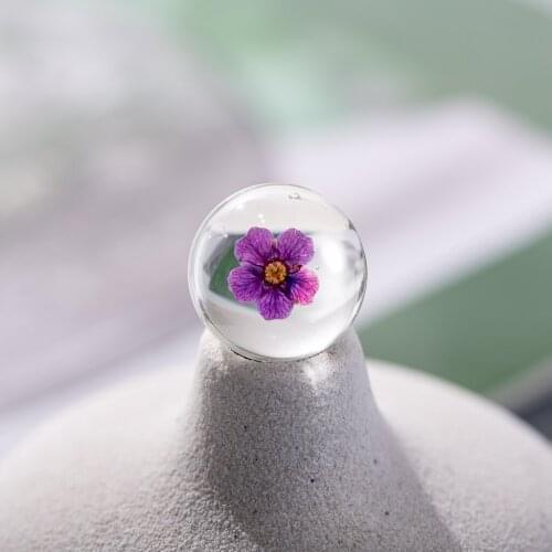20# No-hook Solid Real Dried Flower Spherical glass Ball Without Hook Glass beads #GY426