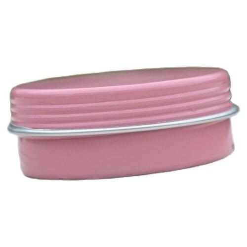 20g pink aluminum jar pot tin container lip balm face gel moisturizer powder case eye shadow skin care cosmetic packing