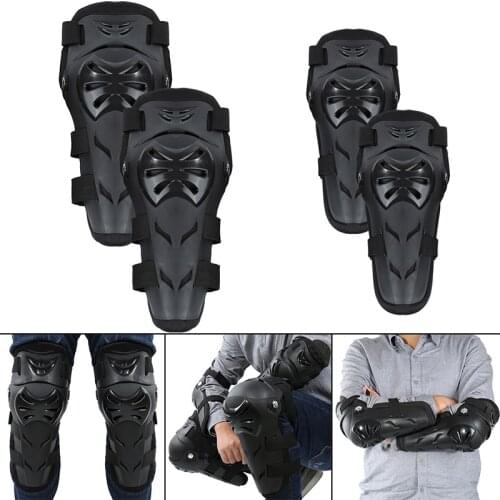 4Pcs/set Elbow Knee Armor Guard Pad Pads Protector Sports Motorbike Bike Motorcross Skating Motorcycle accessories Dropship